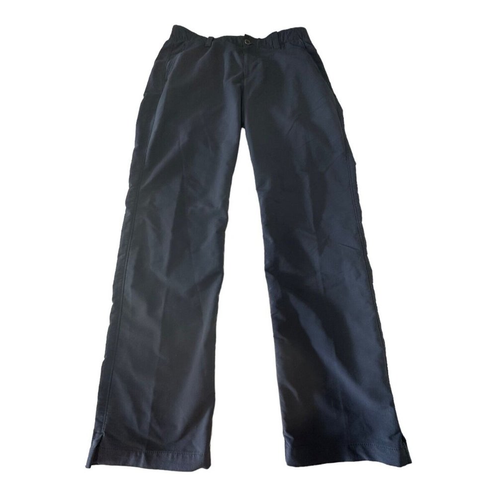Under Armour Loose Fit Golf Pants Black Poly Blend Casual Hiking Size 34/32.